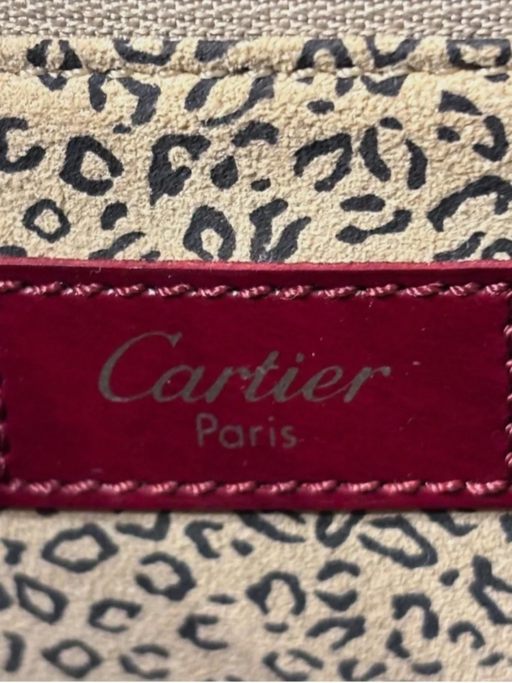 Cartier Panthere Patent Leather Satchel with Silver-Tone C-Clasp